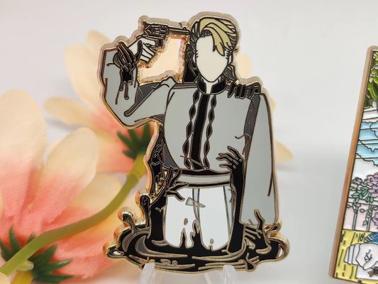 購入 1.5 Inch Soft Enamel Lapel Pin Custom Zinc Alloy Metal Badge for Branding online manufacture