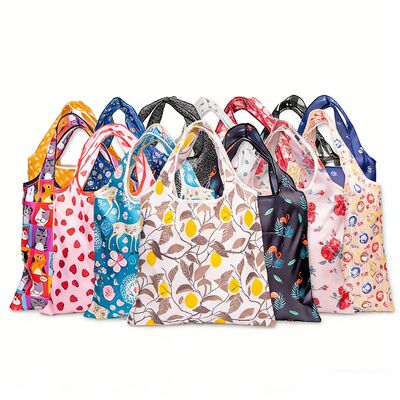 良い価格 Eco Friendly Recycled Foldable Tote Shopping Ripstop Polyester Waterproof Reusable Custom Promotional Grocery Bags オンライン