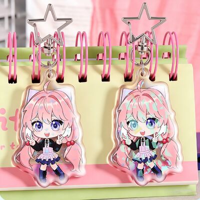 購入 宣伝用と透明な工芸のための個別カラーオプションのカスタムアクリルキーチェーン online manufacture