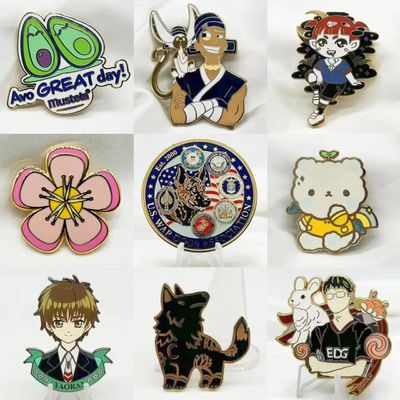 カスタムロゴ メタルハードエナメルバッジ ファッションジャージ 装飾ラペルピン