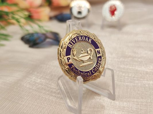 モーターサイクルクラブやコレクター向けに,レタープレス印刷とアンティーク・ブロンズ仕上げ付きの双面型カスタムコイン