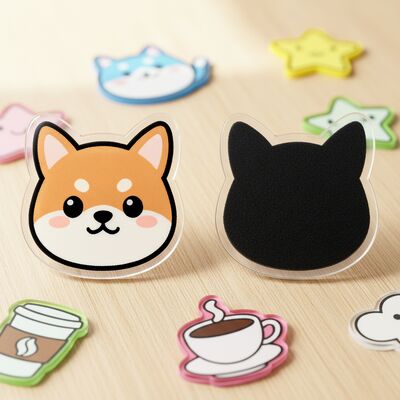 強い磁気デザインとカスタマイズ可能なサイズと形状のカスタマイズされた高透明性アクリル冷蔵庫ステッカー