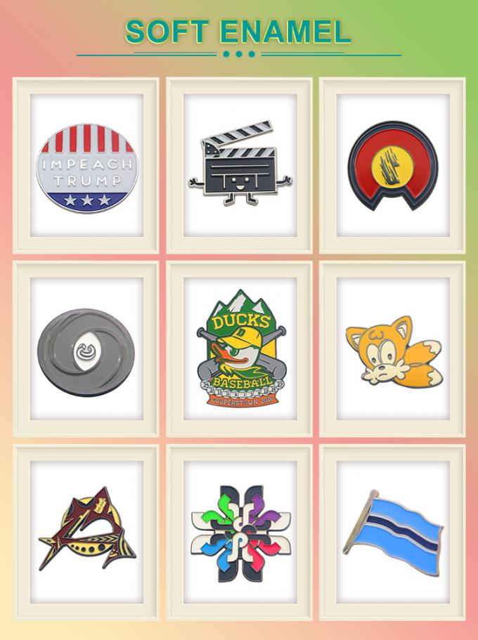 カスタムエナメルピン 薄光ブラシ アニメ ハードエナメルピン 柔らかいラペルバッジ 2