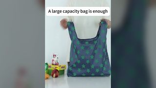 Gelory 環境に優しいリサイクルリップストップポリエステル食料品バッグ再利用可能な折りたたみショッピングバッグ